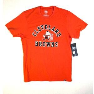 '47 Brand Cleveland Browns Men's T-shirt Size Medium Short Sleeve Orange NFL